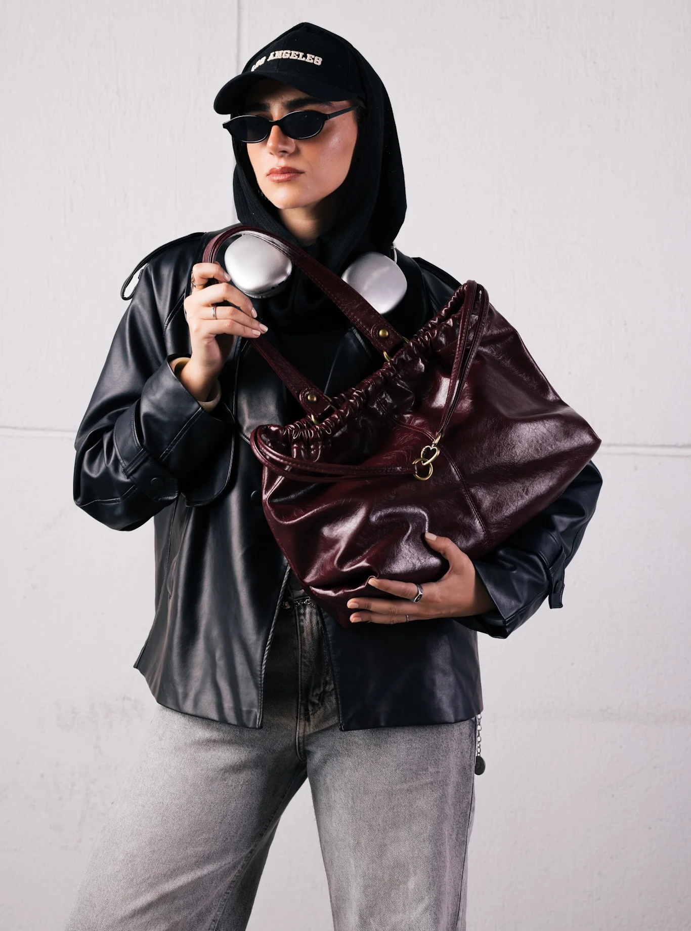 SCRUNCH BAG BURGUNDY - Image 3