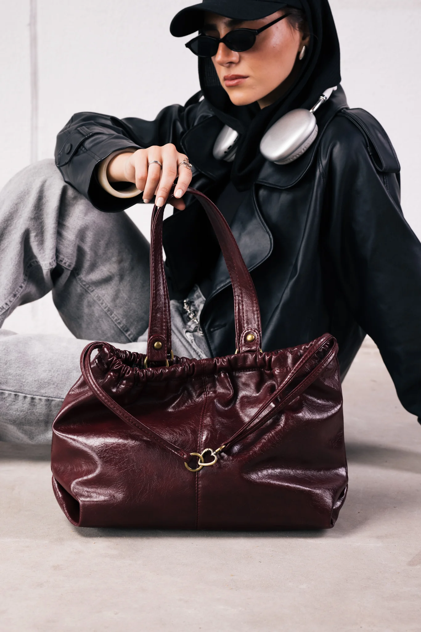 SCRUNCH BAG BURGUNDY - Image 6